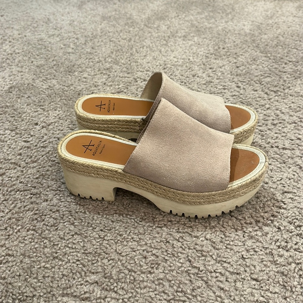 Aquatalia suede platforms/ heels/ sandals/ wedges